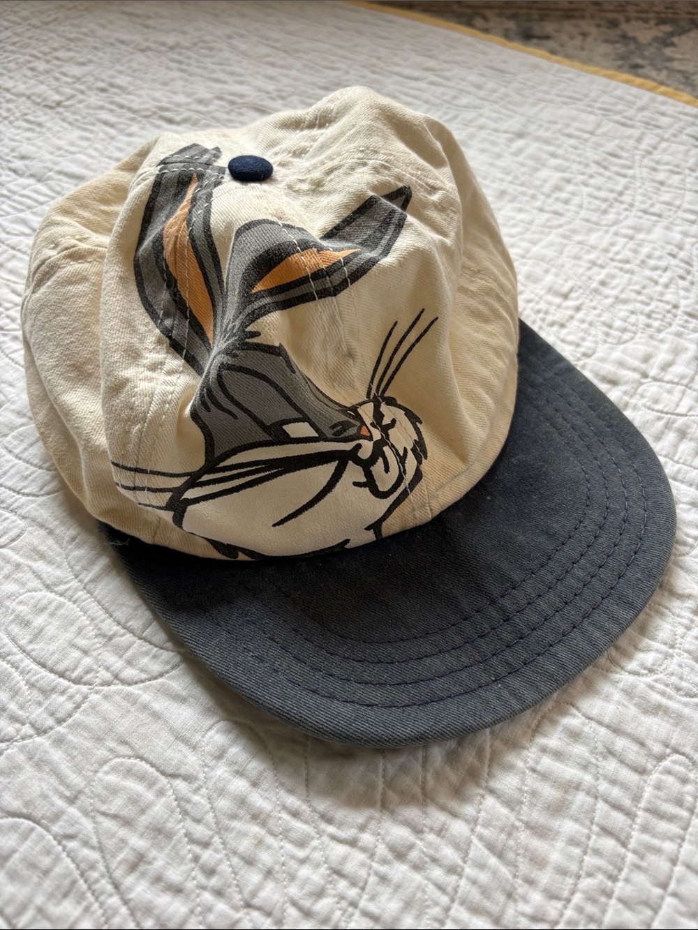 Vintage 90a acme Kids Canvas Baseball Cap with Cartoon bugs  Bunny